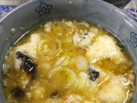 梅海苔大和芋の味噌汁